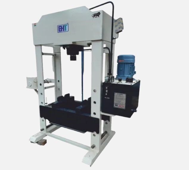 H Frame Hydraulic Press Manual Operated | Hand Lever Control 10-100 Ton Compact Workshop Press for Bending, Straightening & Assembly Applications.